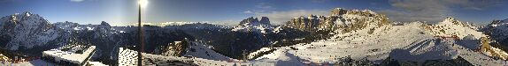 Webcam panoramica 360 gradi da Città dei Sassi Val Gardena Dolomiti