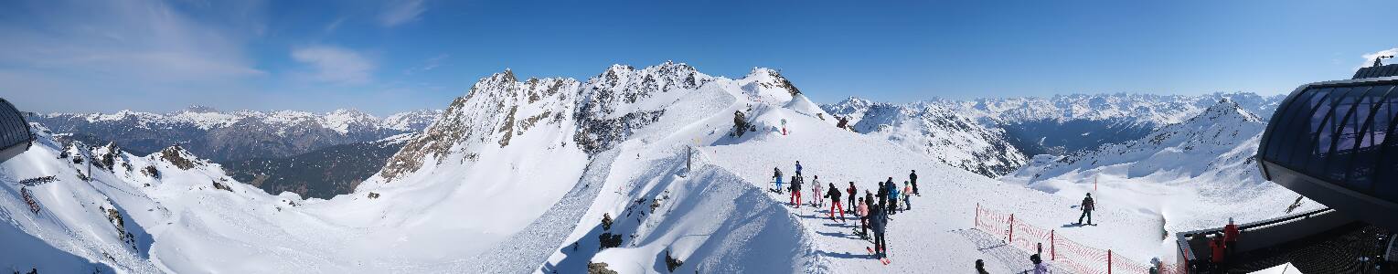 Silvretta Montafon Panorama Bahn am Hochjoch