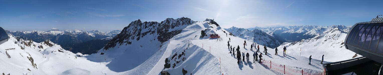 Silvretta Montafon Panorama Bahn am Hochjoch
