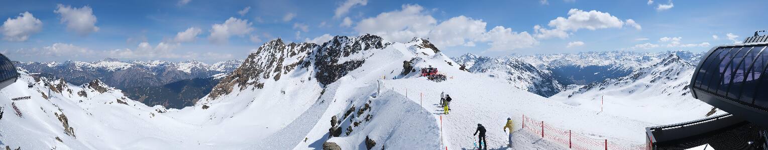 Silvretta Montafon Panorama Bahn am Hochjoch