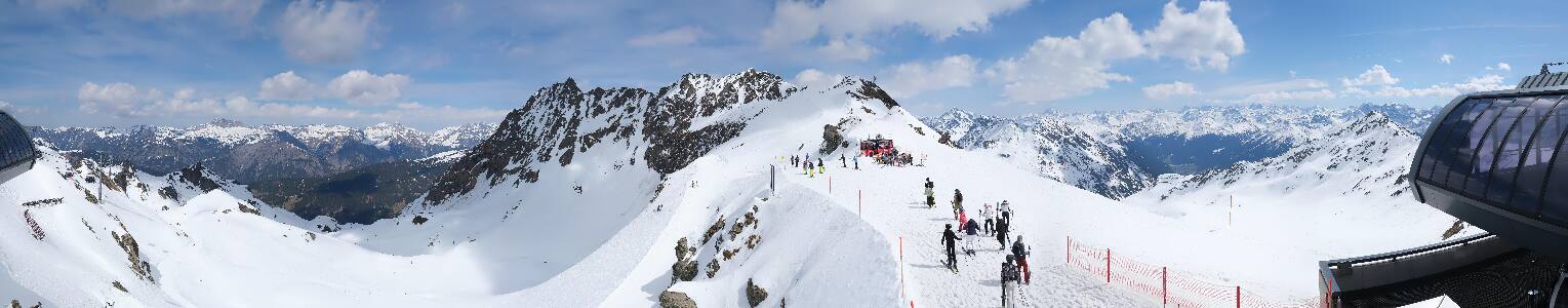 Silvretta Montafon Panorama Bahn am Hochjoch