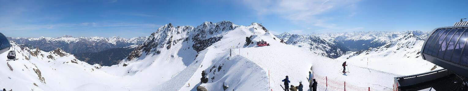 Silvretta Montafon Panorama Bahn am Hochjoch