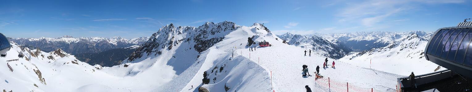 Silvretta Montafon Panorama Bahn am Hochjoch