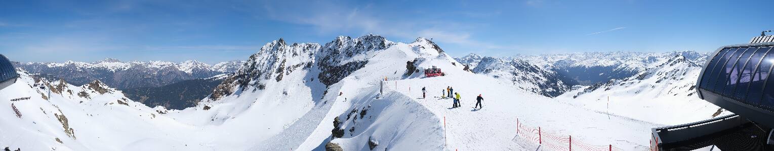 Silvretta Montafon Panorama Bahn am Hochjoch