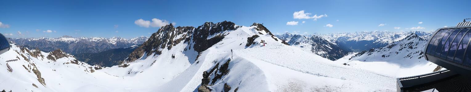 Silvretta Montafon Panorama Bahn am Hochjoch