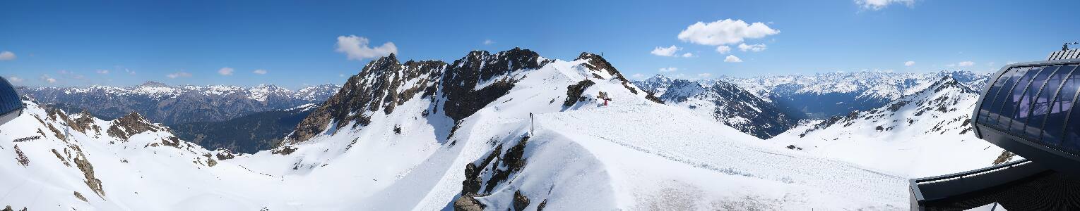Silvretta Montafon Panorama Bahn am Hochjoch