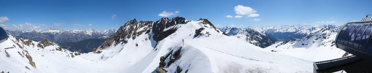 Silvretta Montafon Panorama Bahn am Hochjoch
