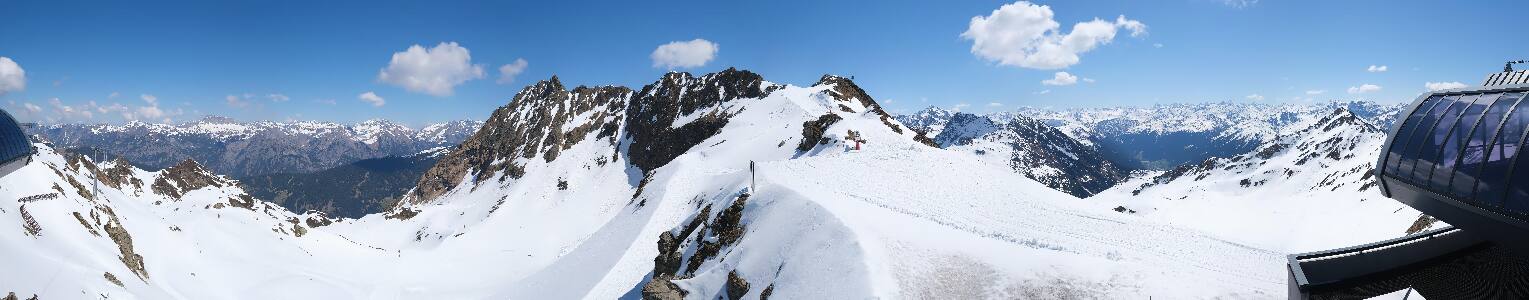 Silvretta Montafon Panorama Bahn am Hochjoch