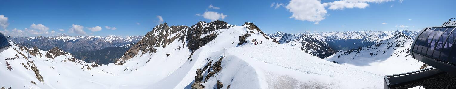 Silvretta Montafon Panorama Bahn am Hochjoch