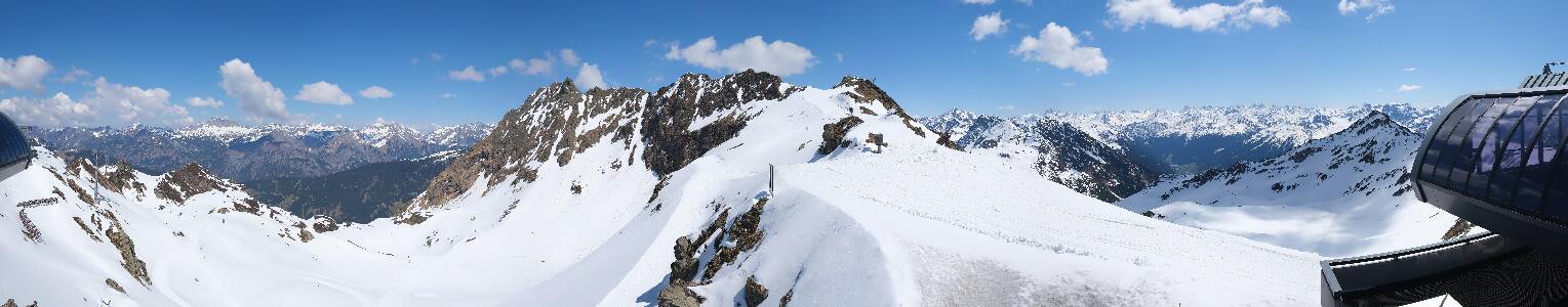 Silvretta Montafon Panorama Bahn am Hochjoch