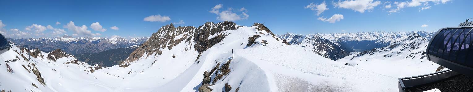 Silvretta Montafon Panorama Bahn am Hochjoch