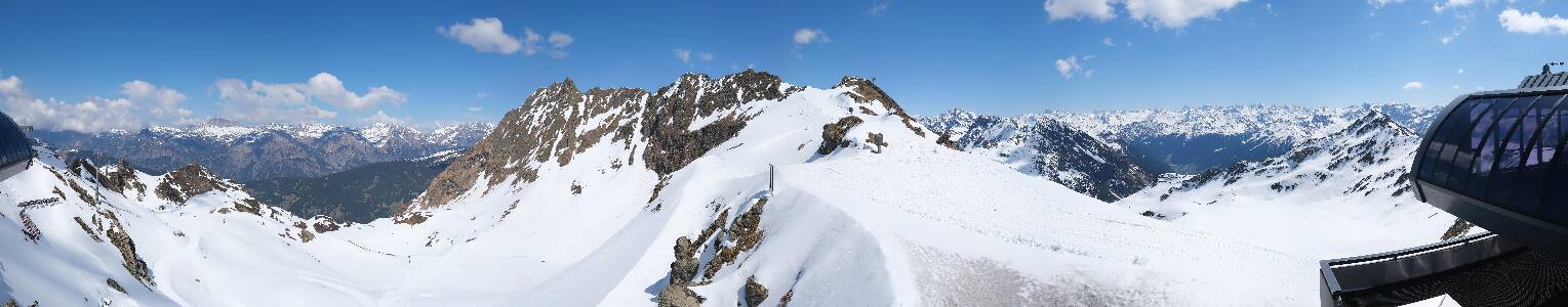 Silvretta Montafon Panorama Bahn am Hochjoch