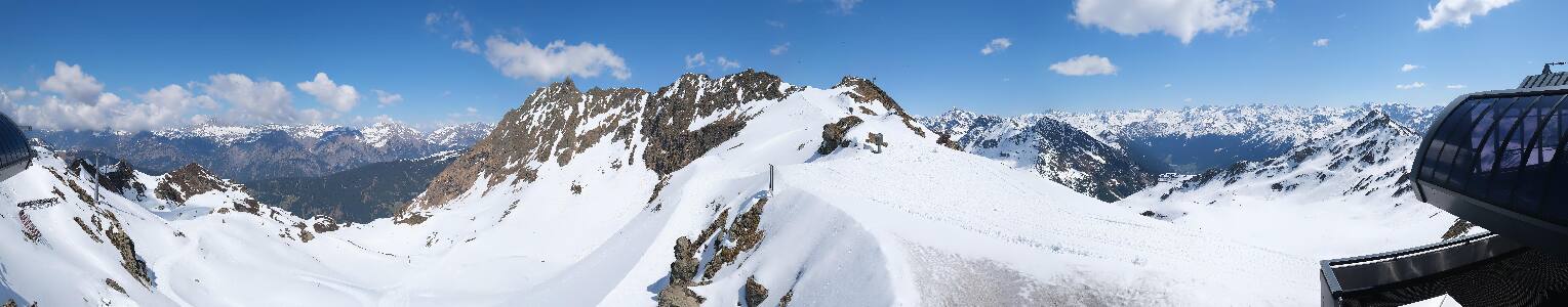 Silvretta Montafon Panorama Bahn am Hochjoch