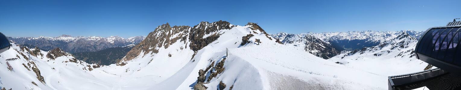 Silvretta Montafon Panorama Bahn am Hochjoch