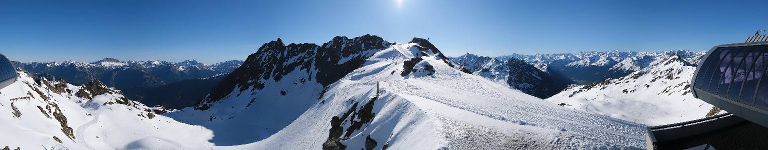 Silvretta Montafon Panorama Bahn am Hochjoch