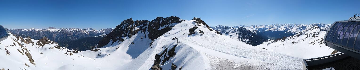 Silvretta Montafon Panorama Bahn am Hochjoch