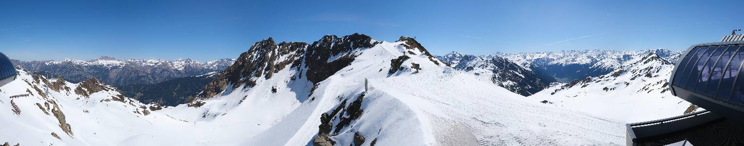 Silvretta Montafon Panorama Bahn am Hochjoch
