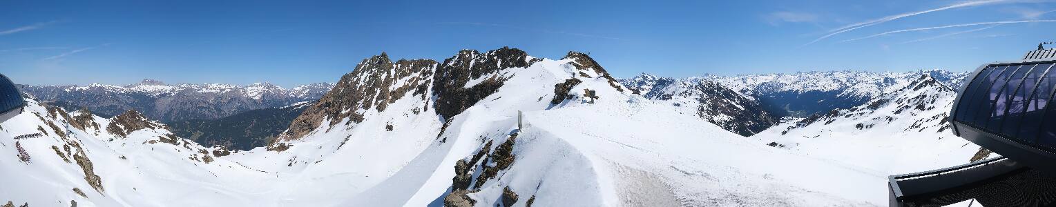 Silvretta Montafon Panorama Bahn am Hochjoch