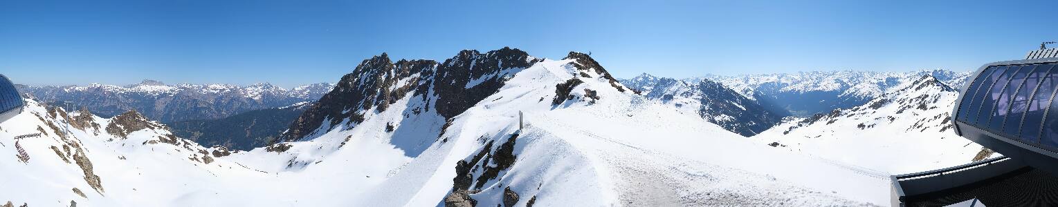 Silvretta Montafon Panorama Bahn am Hochjoch