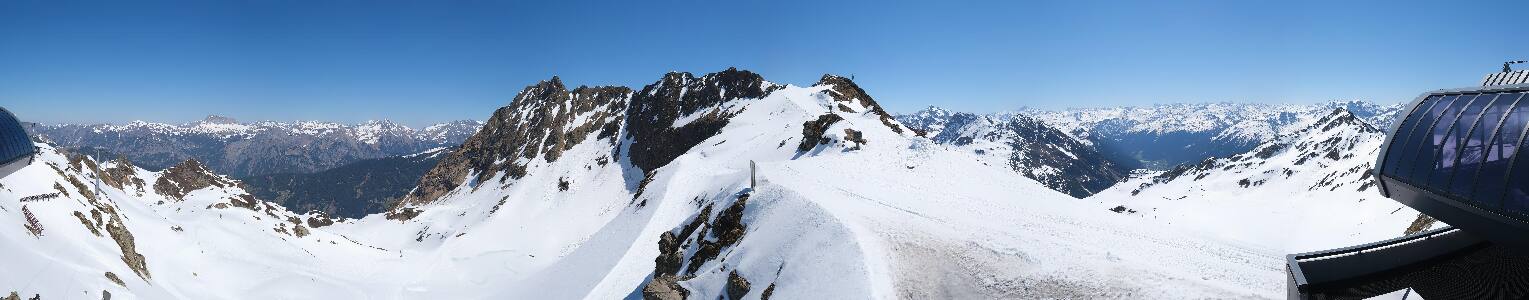 Silvretta Montafon Panorama Bahn am Hochjoch