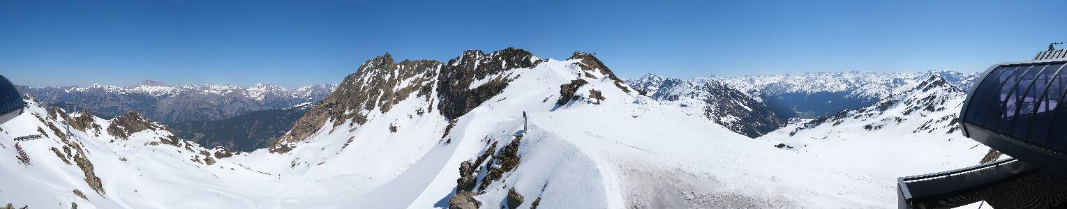 Silvretta Montafon Panorama Bahn am Hochjoch