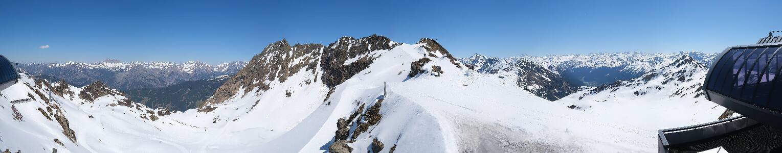 Silvretta Montafon Panorama Bahn am Hochjoch
