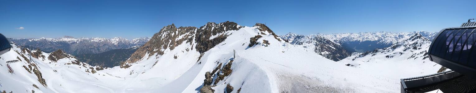 Silvretta Montafon Panorama Bahn am Hochjoch