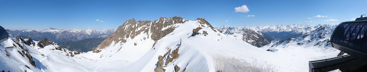 Silvretta Montafon Panorama Bahn am Hochjoch