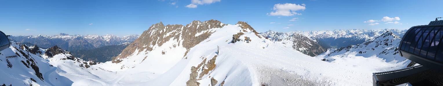 Silvretta Montafon Panorama Bahn am Hochjoch