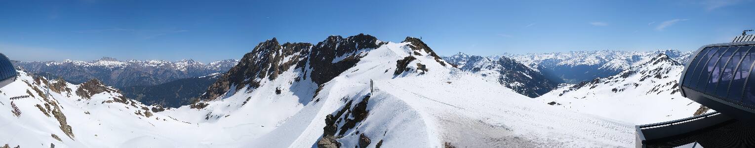 Silvretta Montafon Panorama Bahn am Hochjoch