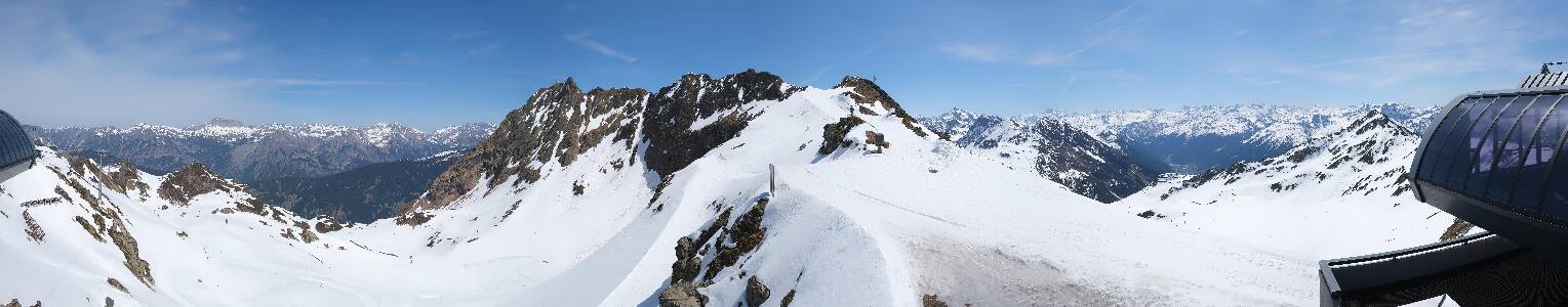 Silvretta Montafon Panorama Bahn am Hochjoch