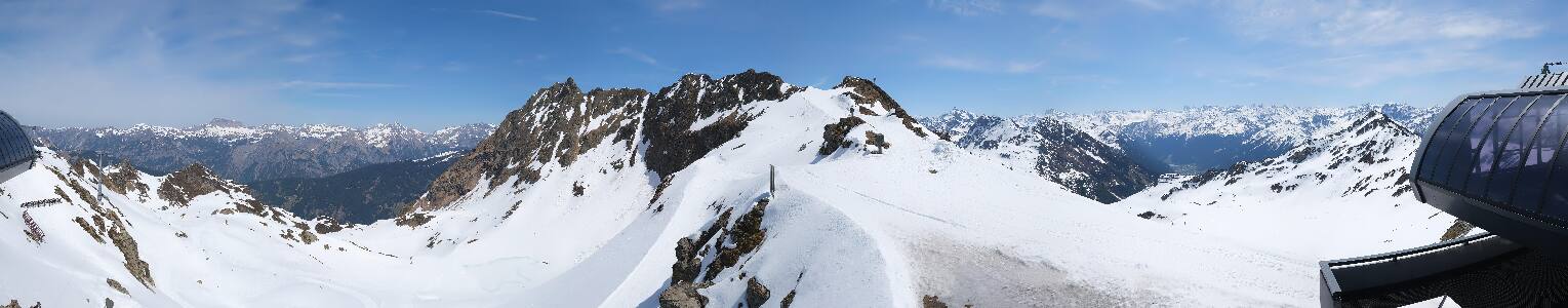 Silvretta Montafon Panorama Bahn am Hochjoch