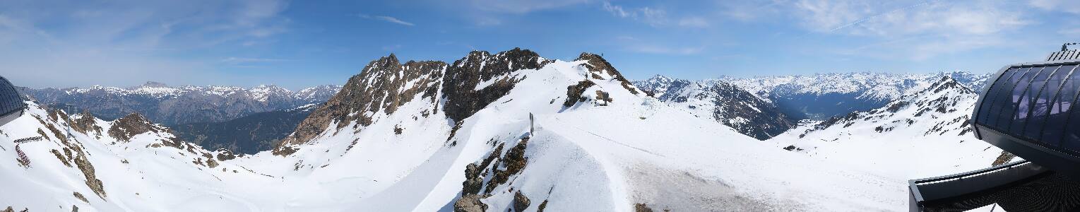 Silvretta Montafon Panorama Bahn am Hochjoch