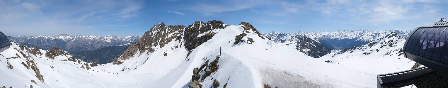 Silvretta Montafon Panorama Bahn am Hochjoch