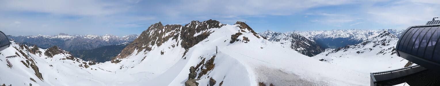 Silvretta Montafon Panorama Bahn am Hochjoch