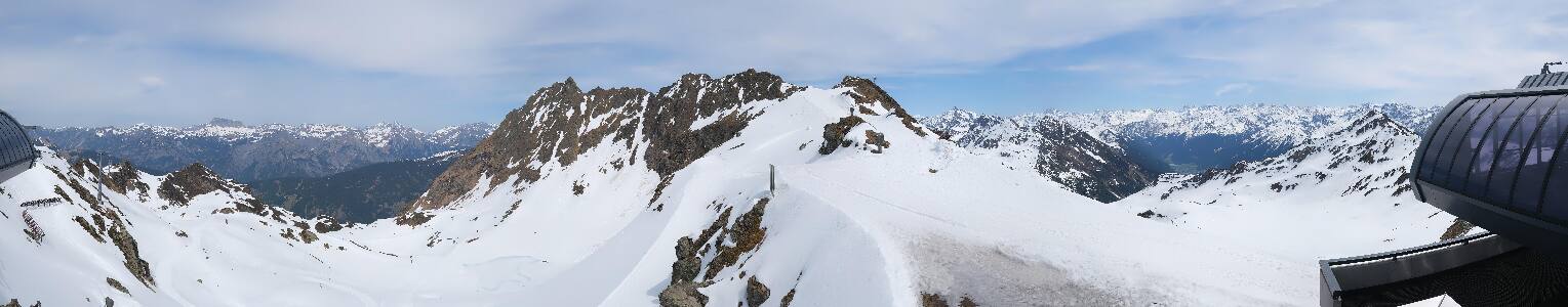 Silvretta Montafon Panorama Bahn am Hochjoch