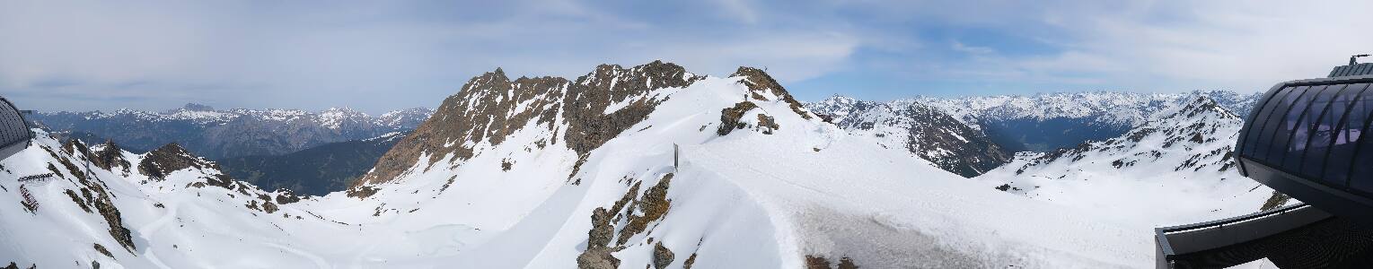 Silvretta Montafon Panorama Bahn am Hochjoch
