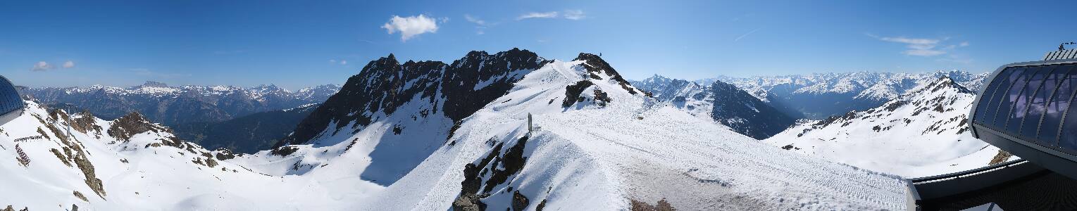 Silvretta Montafon Panorama Bahn am Hochjoch