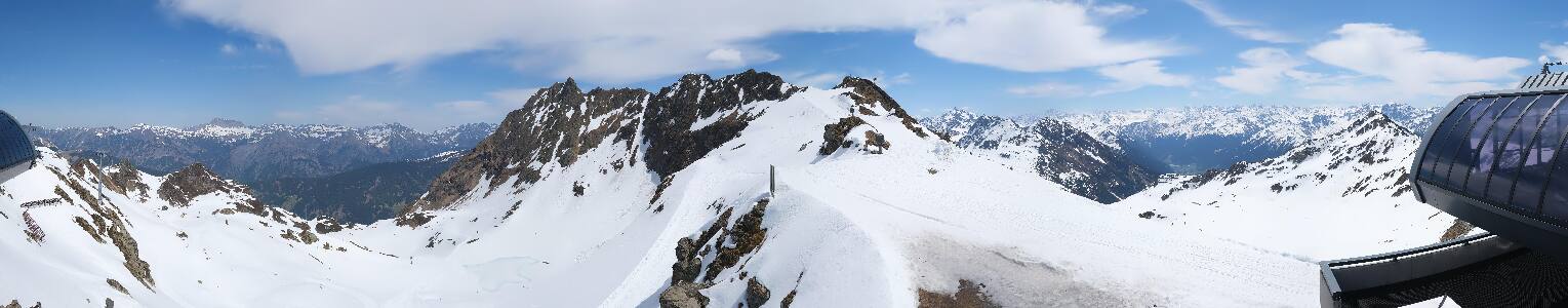 Silvretta Montafon Panorama Bahn am Hochjoch