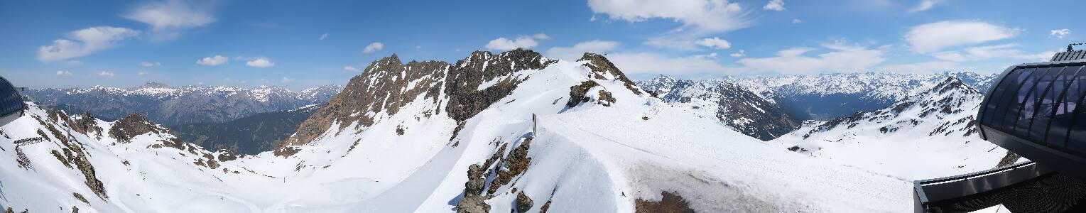 Silvretta Montafon Panorama Bahn am Hochjoch