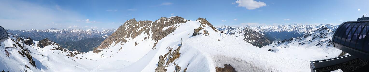 Silvretta Montafon Panorama Bahn am Hochjoch