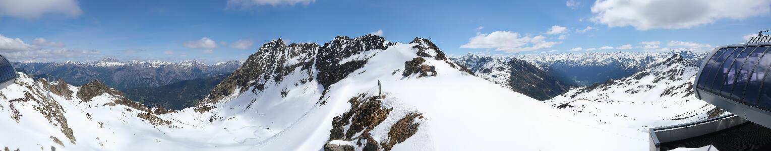 Silvretta Montafon Panorama Bahn am Hochjoch