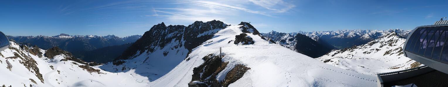 Silvretta Montafon Panorama Bahn am Hochjoch