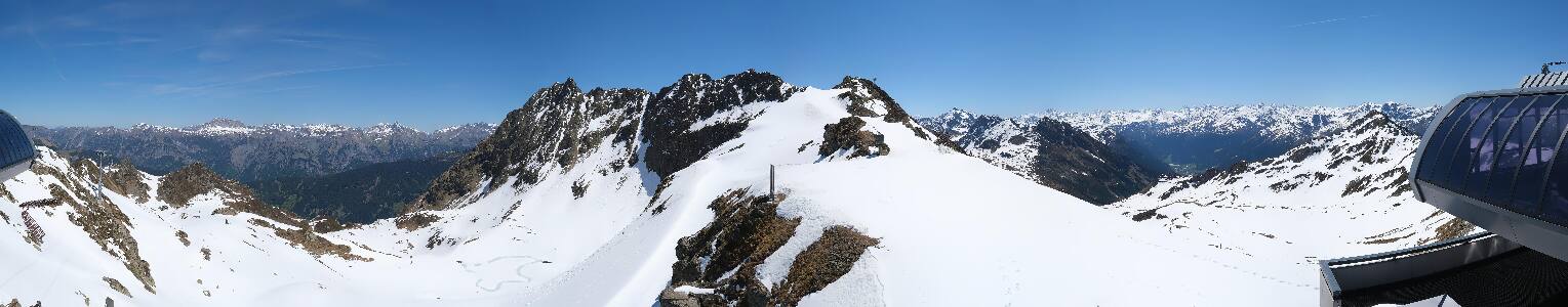 Silvretta Montafon Panorama Bahn am Hochjoch