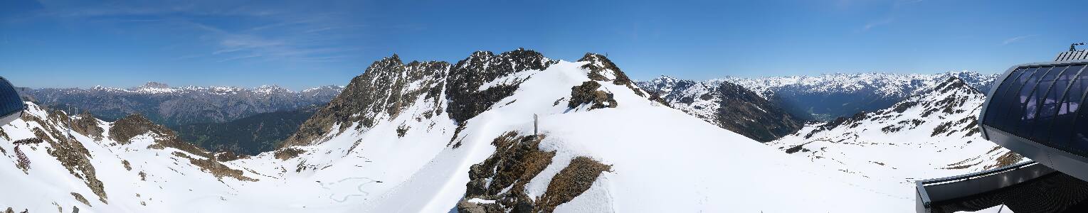 Silvretta Montafon Panorama Bahn am Hochjoch