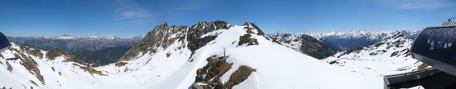 Silvretta Montafon Panorama Bahn am Hochjoch