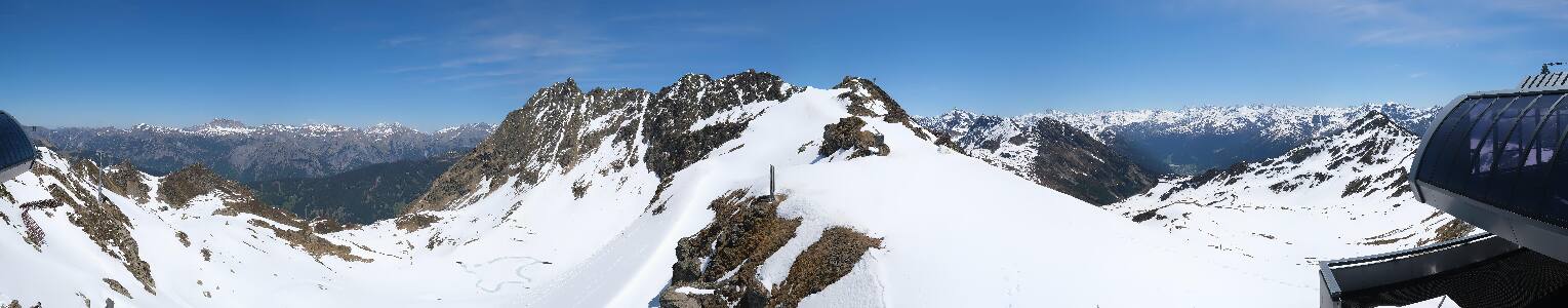 Silvretta Montafon Panorama Bahn am Hochjoch