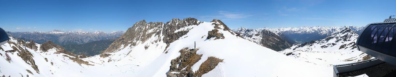 Silvretta Montafon Panorama Bahn am Hochjoch