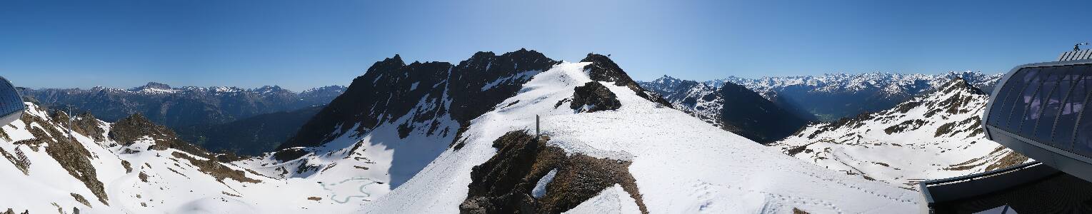 Silvretta Montafon Panorama Bahn am Hochjoch