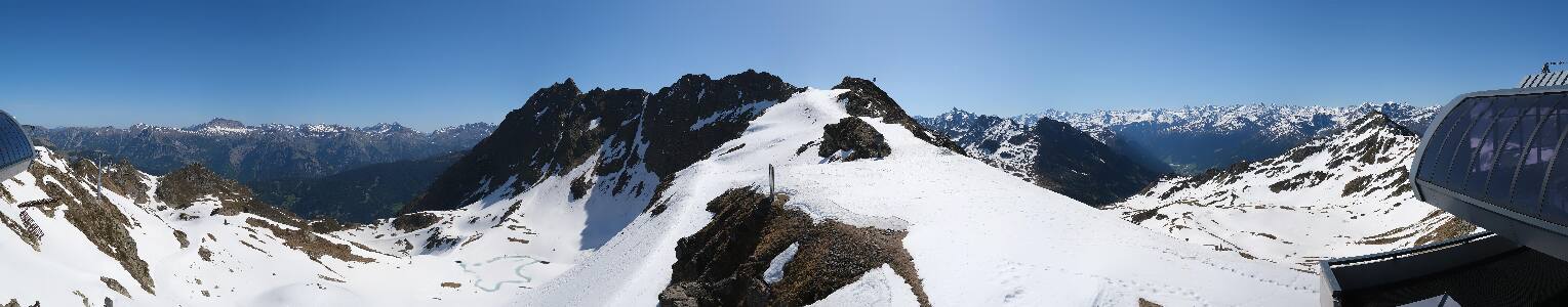 Silvretta Montafon Panorama Bahn am Hochjoch